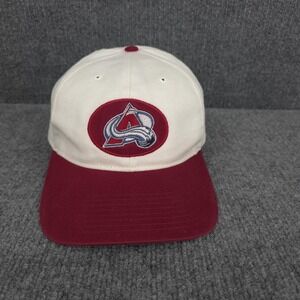 VINTAGE Colorado Avalanche Hat Cap Strap Back Adjustable Red White NHL Hockey